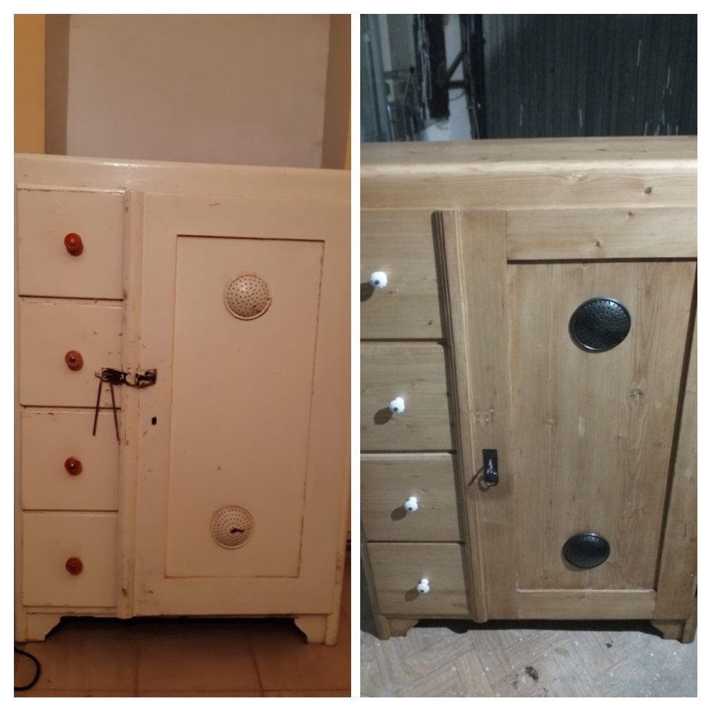 Skříňka po renovaci uvedla zákazníka k radosti.